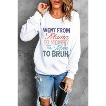 Azura Exchange Letters Print Long Sleeve Sweatshirt - S