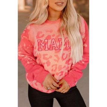 Azura Exchange Leopard Print Crew Neck Pullover Sweatshirt - L