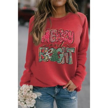 Azura Exchange Merry and Bright Xmas Tree Sweatshirt - L