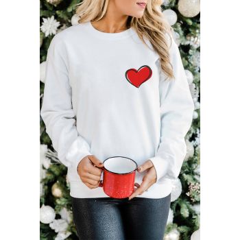 Azura Exchange Embroidered Heart Pullover Sweatshirt - 2XL