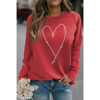 Azura Exchange Heart Shaped Long Sleeve Sweatshirt - 2XL