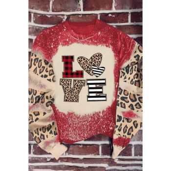 Azura Exchange Leopard LOVE Element Sweatshirt - L