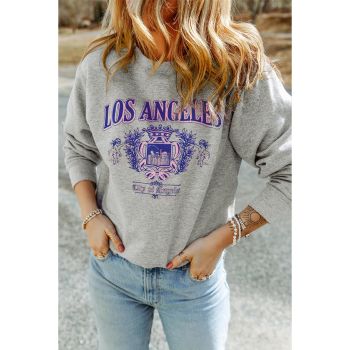 Azura Exchange LOS ANGELES Graphic Crew Neck Sweatshirt - L