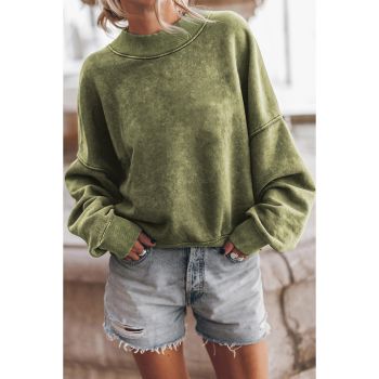 Azura Exchange Drop Shoulder Crew Neck Pullover Sweatshirt - L