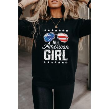 Azura Exchange Flag Graphic Print Long Sleeve Sweatshirt - M