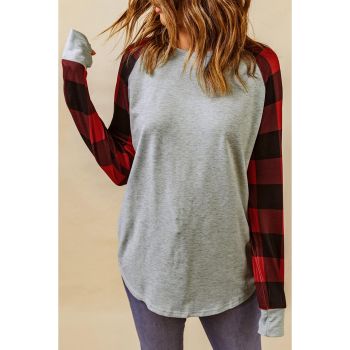 Azura Exchange Plaid Long Sleeve Sweatshirt - 2XL