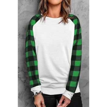 Azura Exchange Plaid Long Sleeve Sweatshirt - L