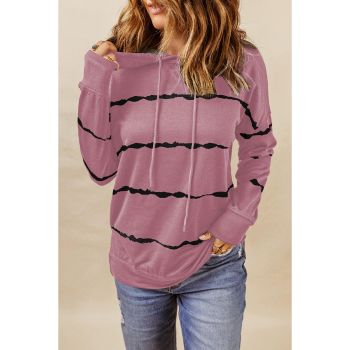 Azura Exchange Striped Tie-dye Hoodie with Side Split Tops - 2XL