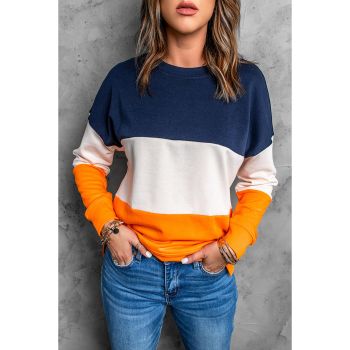 Azura Exchange Colorblock Sweatshirt with Contrast Stitching and Slits - 2XL