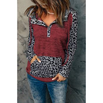 Azura Exchange Leopard Print Long Sleeve Hoodie - S