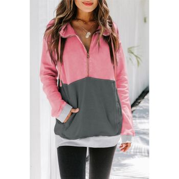 Azura Exchange Zipped Colorblock Sweatshirt with Pockets - 2XL