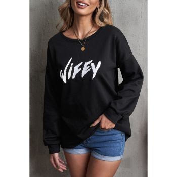 Azura Exchange Crew Neck Wifey Graphic Sweatshirt - S