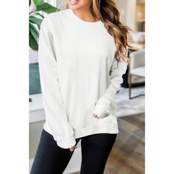 Azura Exchange Plain Crew Neck Pullover Sweatshirt - L