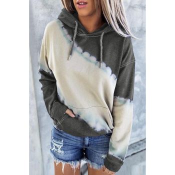 Azura Exchange Tie Dye Print Hooded Sweatshirt with Casual Pocket - 2XL