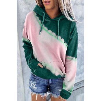 Azura Exchange Tie Dye Print Hooded Sweatshirt with Pocket - 2XL