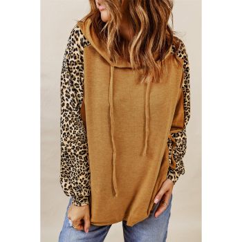 Azura Exchange Leopard Patchwork Hoodie - M