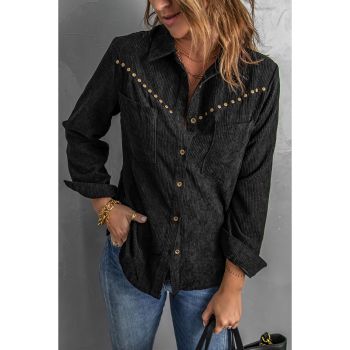 Azura Exchange Buttoned Corduroy Shirt with Pockets - L