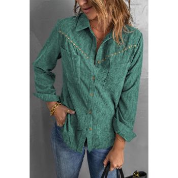 Azura Exchange Buttoned Corduroy Shirt with Pockets - 2XL