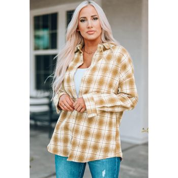 Azura Exchange Plaid Shirt with Turn Down Collar - 2XL