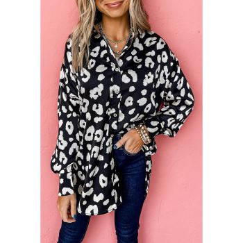 Azura Exchange Leopard Print Tunic Shirt - M