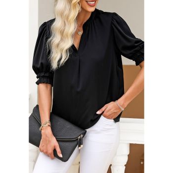 Azura Exchange Smock Sleeve V Neck Top - M