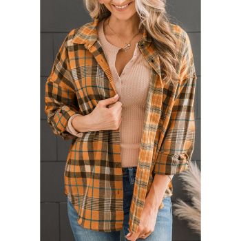 Azura Exchange Classic Plaid Pattern Drop Shoulder Shirt - L