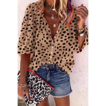 Azura Exchange Leopard Print Casual Shirt - S