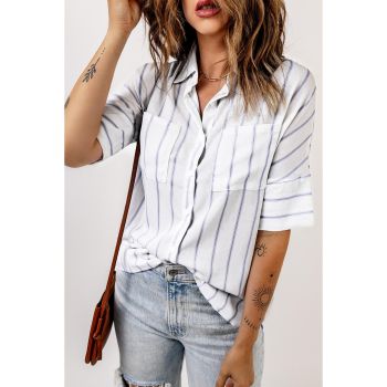 Azura Exchange Striped Pocketed Shirt - 2XL