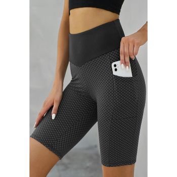 Azura Exchange Ruched Butt Lifting Yoga Shorts with Side Pockets - M