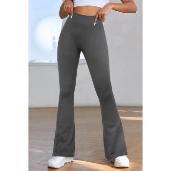 Azura Exchange Flared Sports Pants with High Waist and Tummy Control - L