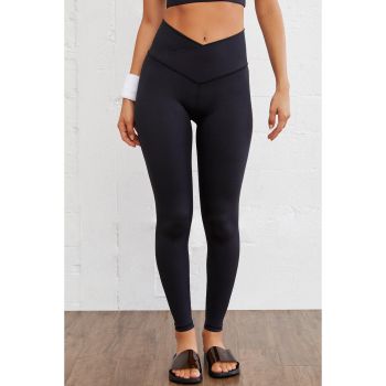 Azura Exchange Black Arched Waist Seamless Active Leggings - L