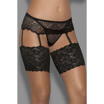 Azura Exchange Lace Garter Belt with Thong - S