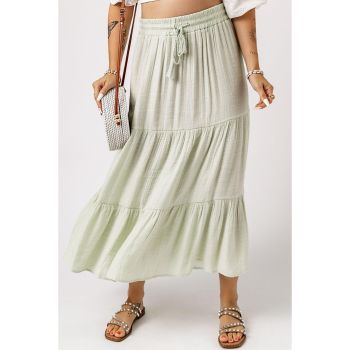 Azura Exchange High Waist Tiered Long Skirt - L