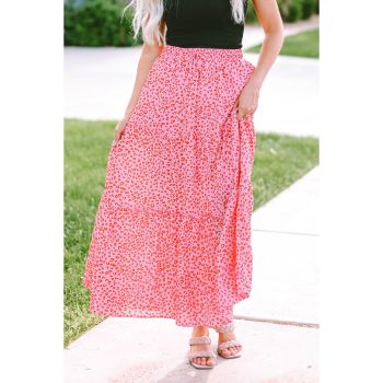 Azura Exchange Leopard Print Frilled Drawstring Maxi Skirt - 2XL