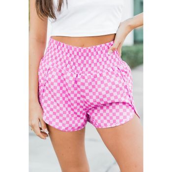 Azura Exchange High Waisted Plaid Athletic Shorts - L