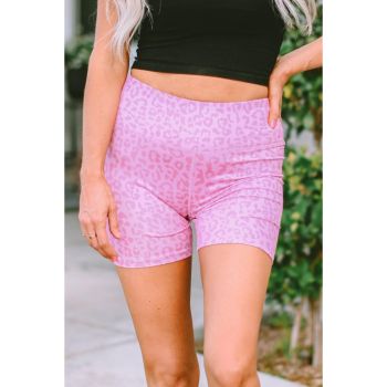 Azura Exchange Luxury Leopard Print Elastic Cycling Shorts - M