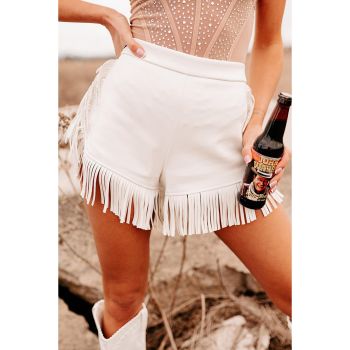 Azura Exchange Fringe Trim Fit Flare Shorts - 16 US