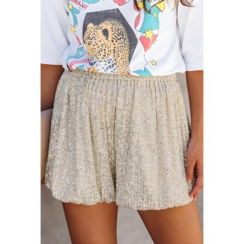 Azura Exchange Sequin High Waist Casual Shorts - L