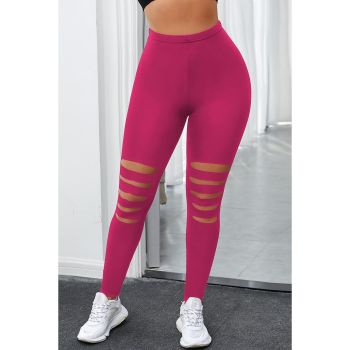 Azura Exchange Tie Dye Hollow Out Fitness Leggings - M