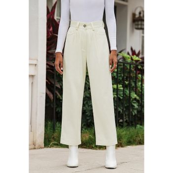 Azura Exchange Corduroy High Waist Straight Leg Pants - 10 US