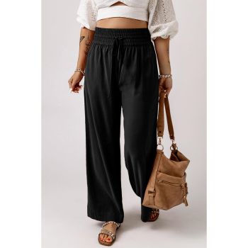 Azura Exchange Casual Wide Leg Pants with Drawstring Elastic Waist - L