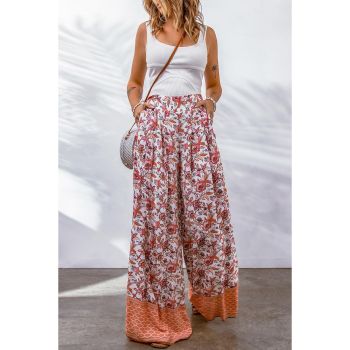 Azura Exchange Printed High Waist Wide Leg Pants - M