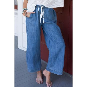 Azura Exchange Wide Leg Drawstring Waist Pants - 14 US