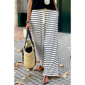 Azura Exchange Striped Wide Leg Pants - L