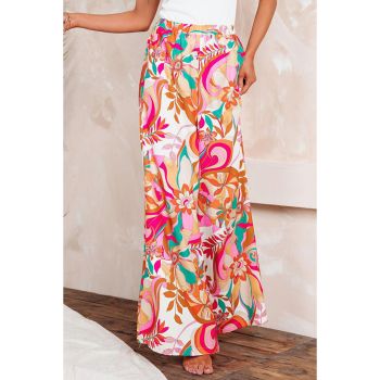 Azura Exchange Printed Wide Leg Pants - M