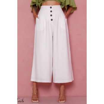 Azura Exchange Cropped Wide Leg Pants - 12 US