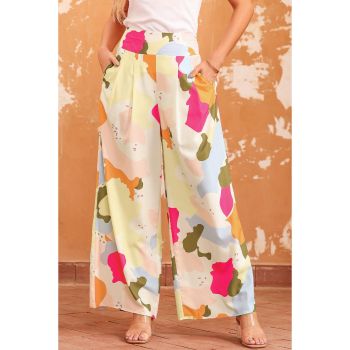 Azura Exchange Color Palette Print Wide Leg Pants - L