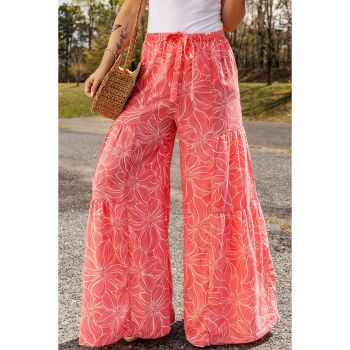 Azura Exchange Floral Print Wide Leg Pants - L