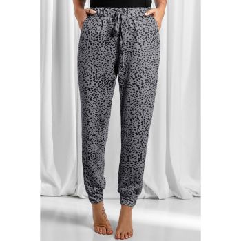 Azura Exchange Drawstring Lounge Jogger Pants with Animal Spots - S