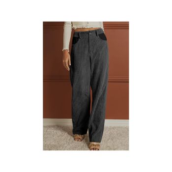 Azura Exchange Contrast Patched Wide Leg Corduroy Pants - L